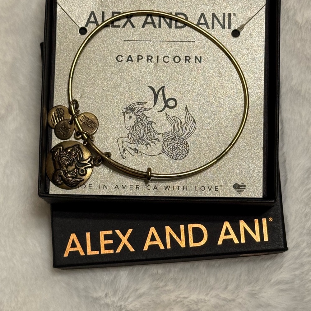 Alex and Ani Gold Capricorn Charm Bracelet
